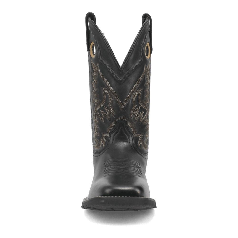 Laredo Kane Black Leather Square Toe‎ Cowboy Boots Men’s 9.5 EW NEW/NIB!! - Picture 4 of 16